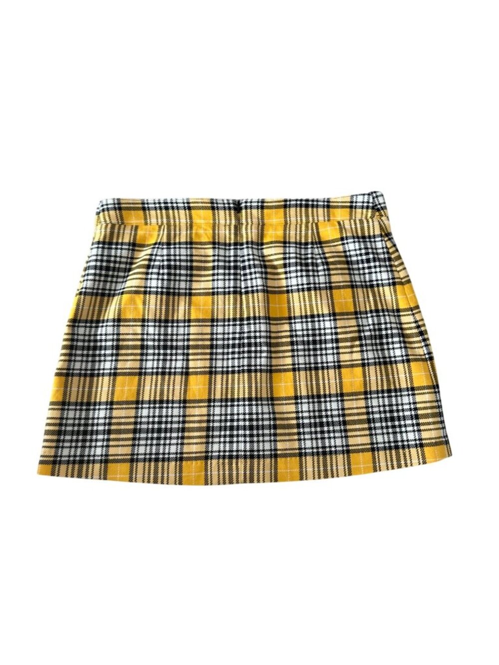 VERONICA BEARD Yellow Black Plaid Button Skirt Size 12 - Picture 3 of 8